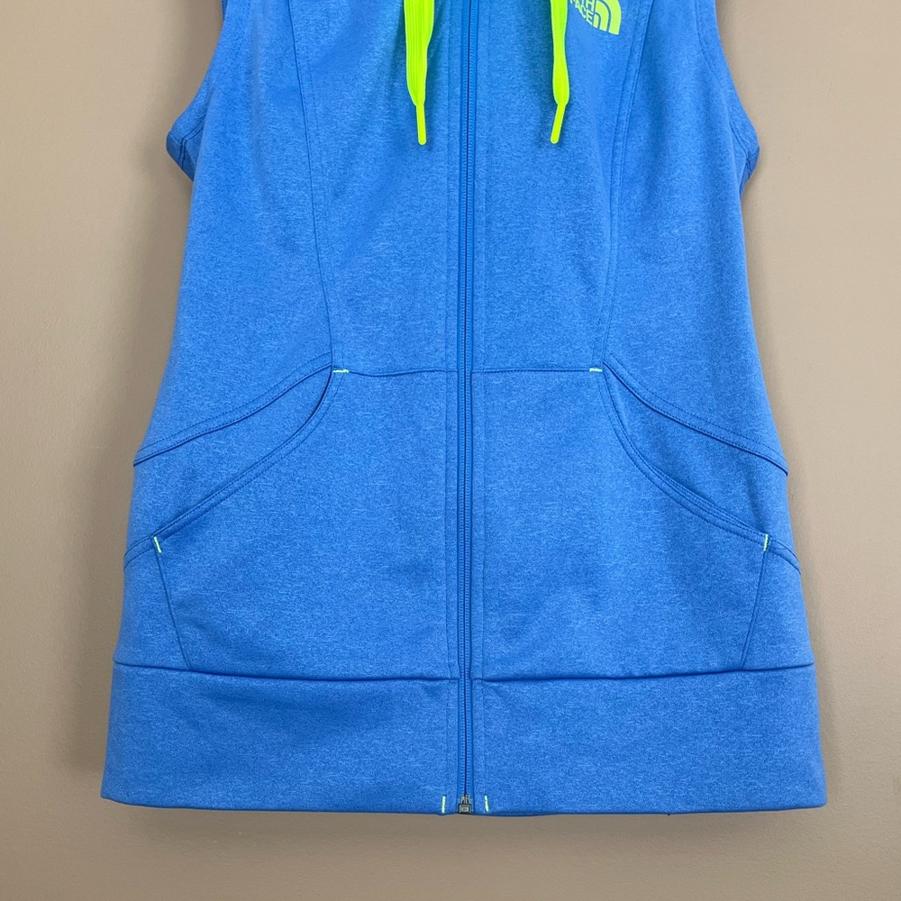 {The North Face} Suprema Front Zip Hooded Vest in Coastline Blue - Womens Small - Picture 3 of 11